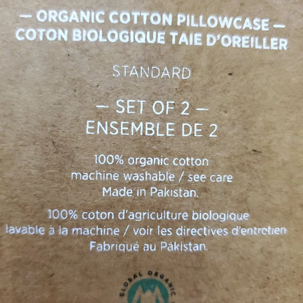West Elm Harmony Set Of 2 Standard Organic Cotton Pillowcase Peacock